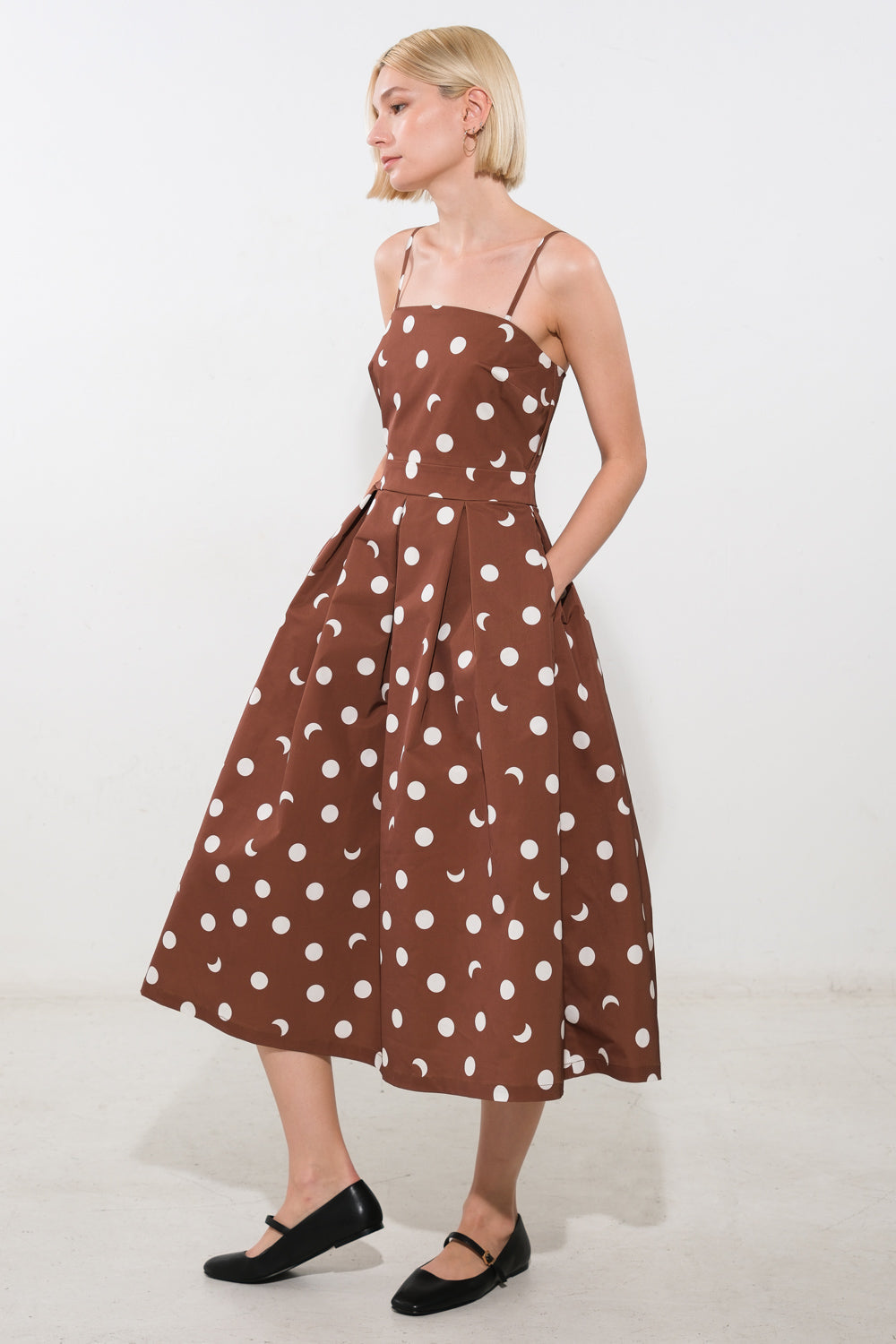 HARMONY HORIZON WOVEN MIDI DRESS Flying Tomato